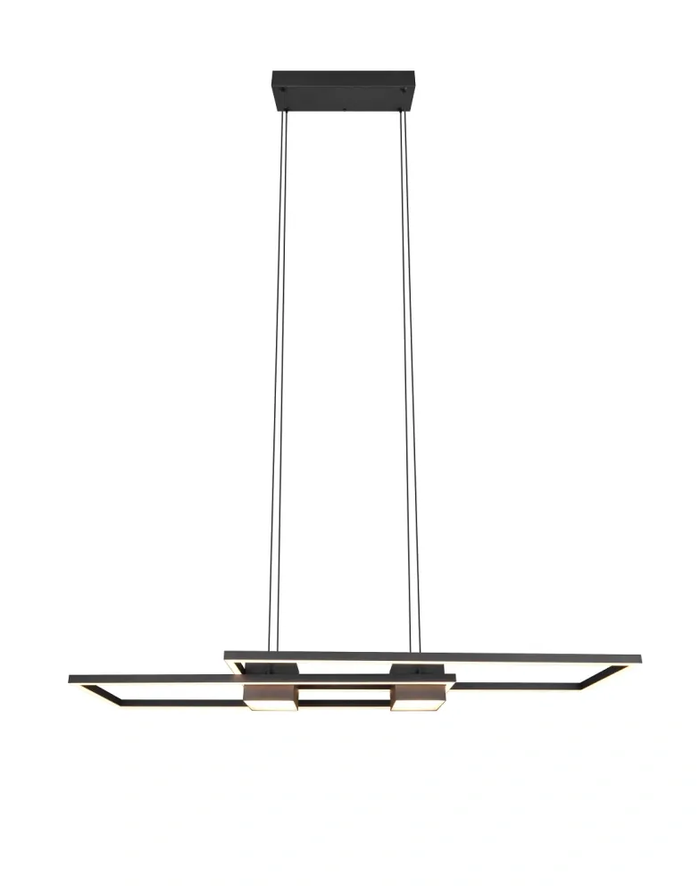 Trio Leuchten 347710432 ALBANY - Závěsné LED černé svítidlo s dálkovým ovladačem, LED 37W, 2700 - 6500K, 100 x 28cm