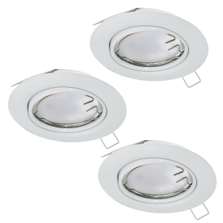 Eglo 94406 PENETO - Sada zápustných svítidel BÍLÉ + LED žárovky