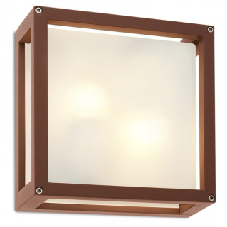 Redo 9893 BRICK GLASS - Nástěnné nebo stropní venkovní svítidlo, 2 x max. 42W , IP54