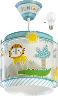 Dalber 76112 MY LITTLE JUNGLE - Dětské závěsné svítidlo se zvířátky + Dárek LED žárovka