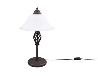 Trio Leuchten 501000224 RUSTICA - Rustikální stolní lampa, 50cm výška, 2 x E14