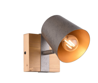 Trio Leuchten 801900167 BELL - Nástěnné svítidlo se dřevěnou monturou 1 x E14