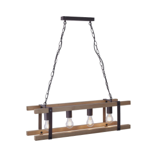 Leuchten Direkt 15684-79 EDITH - Závěsný dřevěný lustr nad jídelní stůl ,4 x E27, šířka 75cm