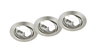 Trio Leuchten 650100307 JURA - 3ks podhledové svítidlo v matném niklu, 1 x GU10, Ø 8,3cm