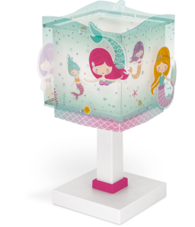 Dalber 63441 MERMAIDS - Dětská fosforeskující lampička s mořskou vílou + Dárek LED žárovka