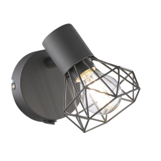 Fischer Honsel 32470 RAN - Nástěnná industriální šedá lampa, 1 x E14