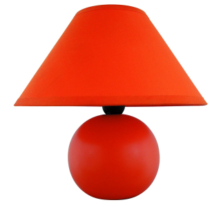 Rabalux 4904 ARIEL - Stolní lampička s keramickým podstavcem v oranžové barvě 1 x E14, 19cm