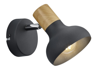 Trio Leuchten R81521032 LATIKA - Nástěnná lampa v černé barvě, 1 x E14