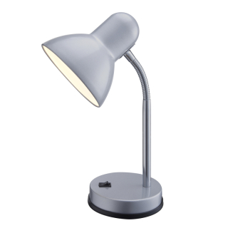 Globo 2487 BASIC - Stolní stříbrná lampička na dětský stůl 1 x E27, 33cm