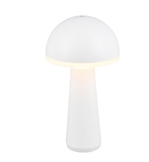 Trio Leuchten R57716131 FUNGO - Venkovní přenosná nabíjecí lampička v bílé barvě, IP54, LED 2W, 3000 + 4000 + 6500K, 31cm