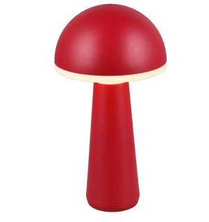 Trio Leuchten R57716110 FUNGO - Venkovní přenosná nabíjecí lampička v červené barvě, IP54, LED 2W, 3000 + 4000 + 6500K, 31cm