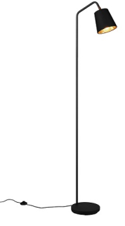 Trio Leuchten R41721032 BUDDY - Moderní stojací čtecí lampa s textilním stínidlem, 1 x E27, 148cm výška