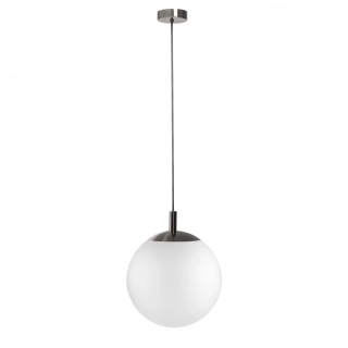 Kaspa 11140120 ALUR TITAN M - Závěsné svítidlo s kulatým skleněným stínidlem, titanová barva, 1 x E27, Ø 30cm