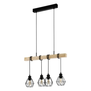 Eglo 44075 TOWNSHEND 5 - Závěsný retro lustr 4 x E27, 70cm šířka