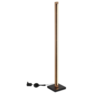 Globo 67849S STARLA - LED stojací lampa v černé barvě se dřevem, LED 23,5W, 3000K , 113cm