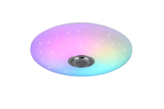 Trio Leuchten R69031901 MUSICA - Stropní LED RGB svítidlo s bluetooth reproduktorem a dálkovým ovladačem, LED 33W, 2700 - 6500K, Ø 58cm