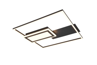 Trio Leuchten R67862932 SPIRO - Moderní LED stropní svítidlo s dálkovým ovladačem v černé barvě, LED 32W, 2700 - 6500K, 50 x 53cm