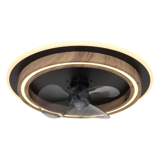 Globo 03655 BOZAN - Stropní LED ventilátor v imitaci dřeva, dálkové ovladání, LED 32W, 2700-6500K