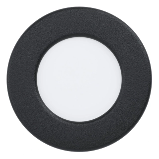 Eglo 901418 FUEVA 6 - LED koupelnové podhledové černé svítidlo s přepínačem barva světla, Ø 8,8cm, 3,7W, 2700 + 4000 + 6500K, IP44