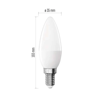 EMOS ZQ3E23 - LED žárovka Classic svíčka, E14, 4,2 W, neutrální bílá