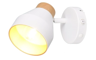 Trio Leuchten R81921731 VALENTIN - Nástěnné bílé bodové svítidlo s vypínačem, 1 x E14