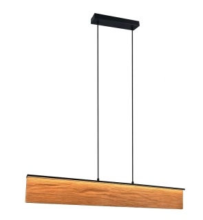 *ROZBALENO* Trio Leuchten 355510130 KALEA - Stmívatelné závěsné dřevěné LED svítidlo, 39W, 4800lm, 3000K, šířka 110cm