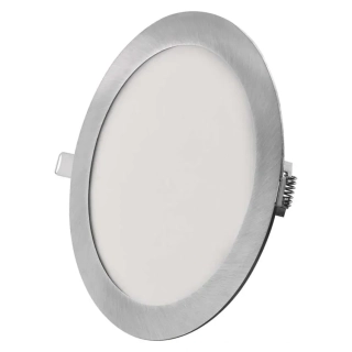 EMOS ZD1243 NEXXO - Podhledový stříbrný LED panel, 18W, 1600lm, 3000 + 3500 + 4000K, IP40/IP20, Ø 22,5cm