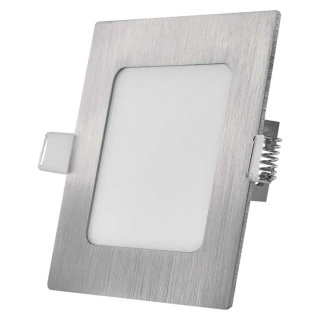 EMOS ZD2223 NEXXO - Podhledový stříbrný LED panel, 7W, 480lm, 3000 + 3500 + 4000K, IP40/IP20, 12 x 12cm