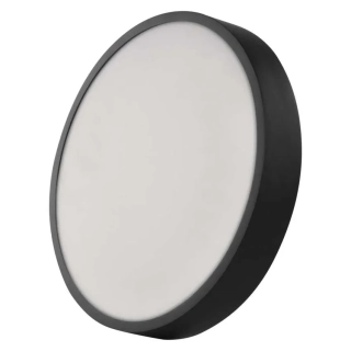 EMOS ZM5353 NEXXO - Přisazený stropní LED panel v černé barvě, 28,5W, 2700lm, 3000 + 3500 + 4000K, IP40/IP20, Ø 30cm