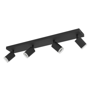 Eglo ZIGBEE 901942 MELITELLO-Z - Stropní RGB černé bodové stmívatelné svítidlo ovládané ovladačem, nebo z mobilní aplikace, LED 14,8W, 2700-6500K + RGB