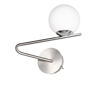 Trio Leuchten 268970107 FLAMING - Moderní nástěnné svítidlo v matném niklu s vypínačem, 1 x G9