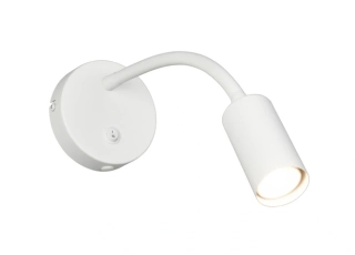 Trio Leuchten R26851731 TARYN - Nástěnná čtecí lampa v bílé barvě s vypínačem, 1 x GU10 MINI