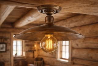 Redo LENA 02-757 - Rustikální stropní lustr + Dárek LED retro žárovka