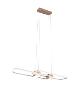 Trio Leuchten 347710465 ALBANY - Závěsné LED bílo hnědé svítidlo s dálkovým ovladačem, LED 37W, 2700 - 6500K, 100 x 28cm